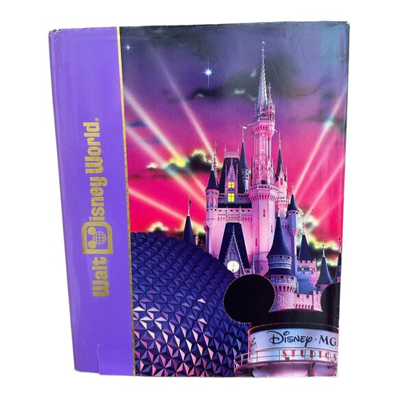 Retro 1992 Walt Disney World Disney Kingdom Editions Purple Hardcover Book. - Picture 2 of 7